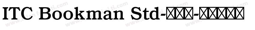 ITC Bookman Std-半粗体字体转换